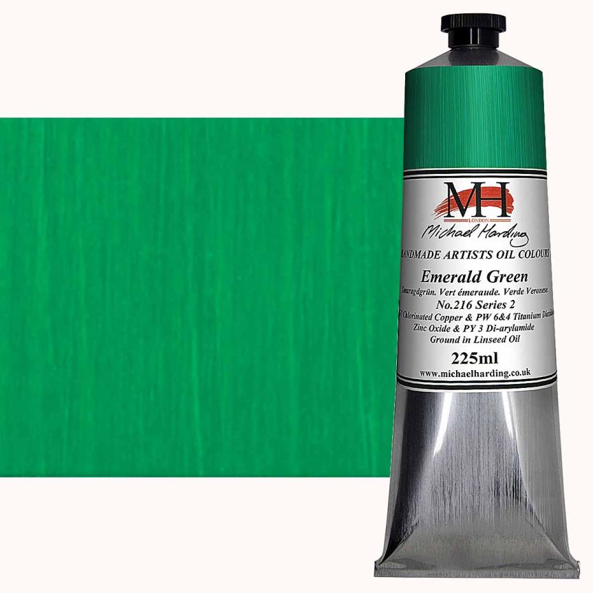 Michael Harding Oil Color - Emerald Green, 225ml Tube