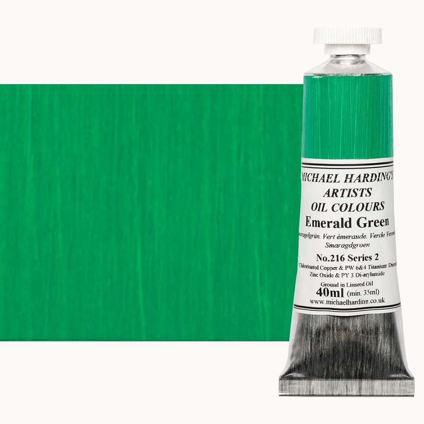 Michael Harding Oil Color - Emerald Green, 40ml Tube