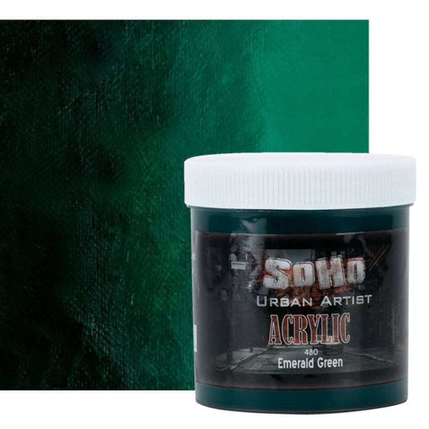 SoHo Urban Artists Heavy Body Acrylic Emerald Green 500ml