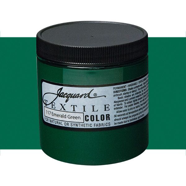 Jacquard Permanent Textile Color 8 oz. Jar - Emerald Green