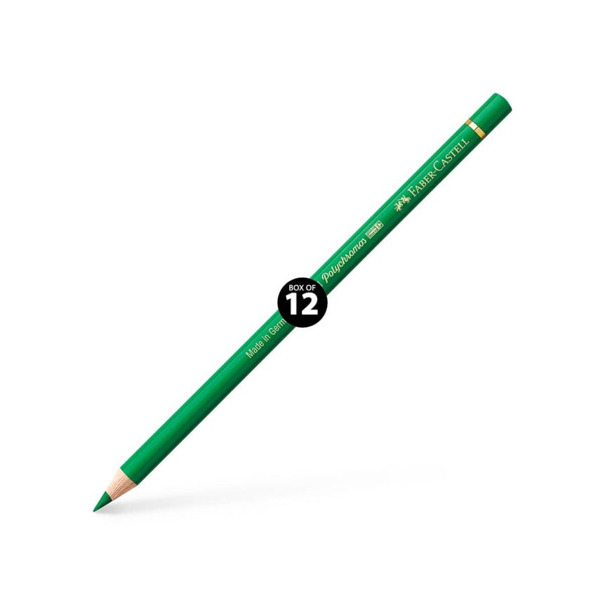 Faber-Castell Polychromos Pencil, No. 163 - Emerald Green (Box of 12)