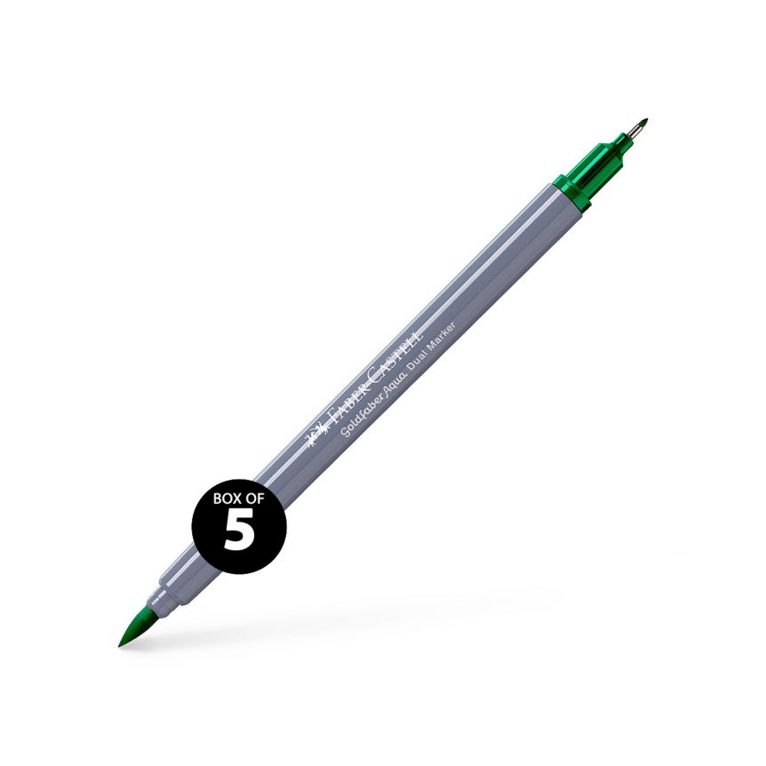 Goldfaber Dual Aqua Marker, Emerald Green - Box of 5