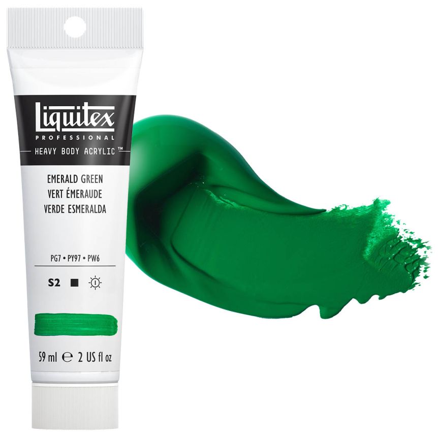 Liquitex Heavy Body Acrylic - Emerald Green, 2oz Tube