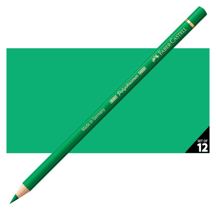 Faber-Castell Polychromos Pencil, No. 163 - Emerald Green (Box of 12)