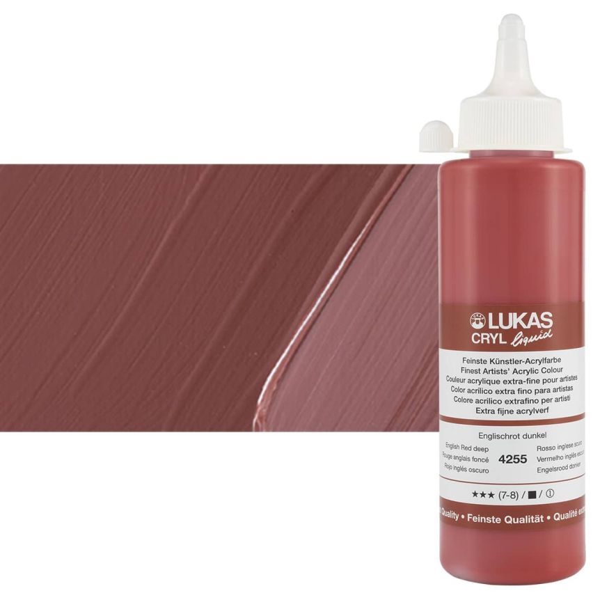 Cryl Liquid Acrylics English Red Deep 250ml
