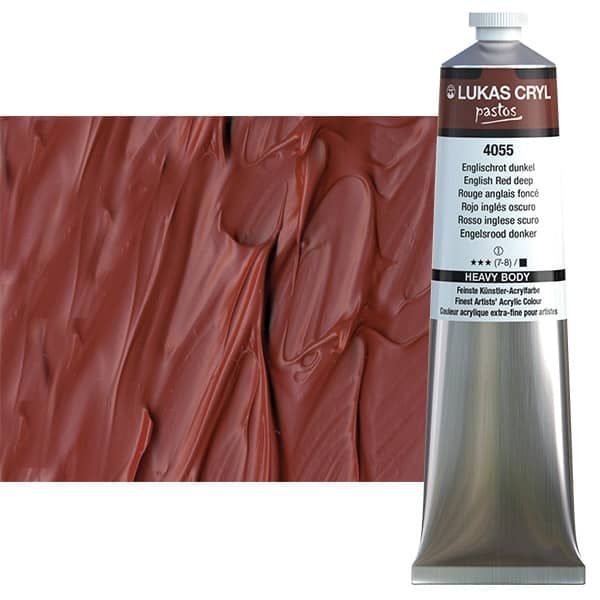 English Red Deep 200ml LUKAS CRYL Pastos Acrylics
