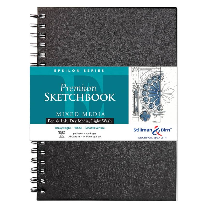 Stillman and Birn Premium Epsilon Wirebound Sketchbook - 7”x10” (50-Sheets)