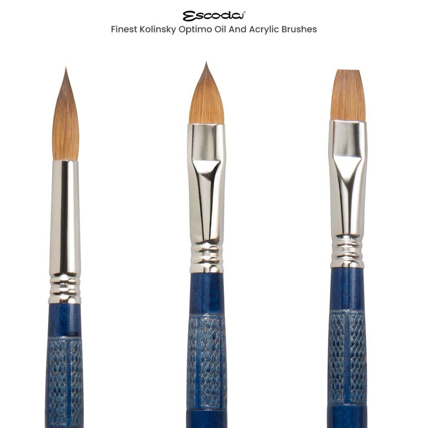 Escoda Finest Kolinsky Optimo Oil And Acrylic Brushes