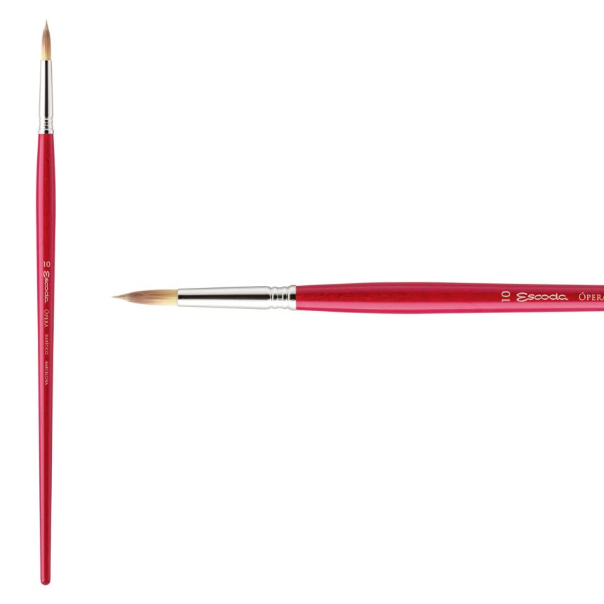 Escoda Opera Synthetic Oil & Acrylic Brush 3075 Round #10