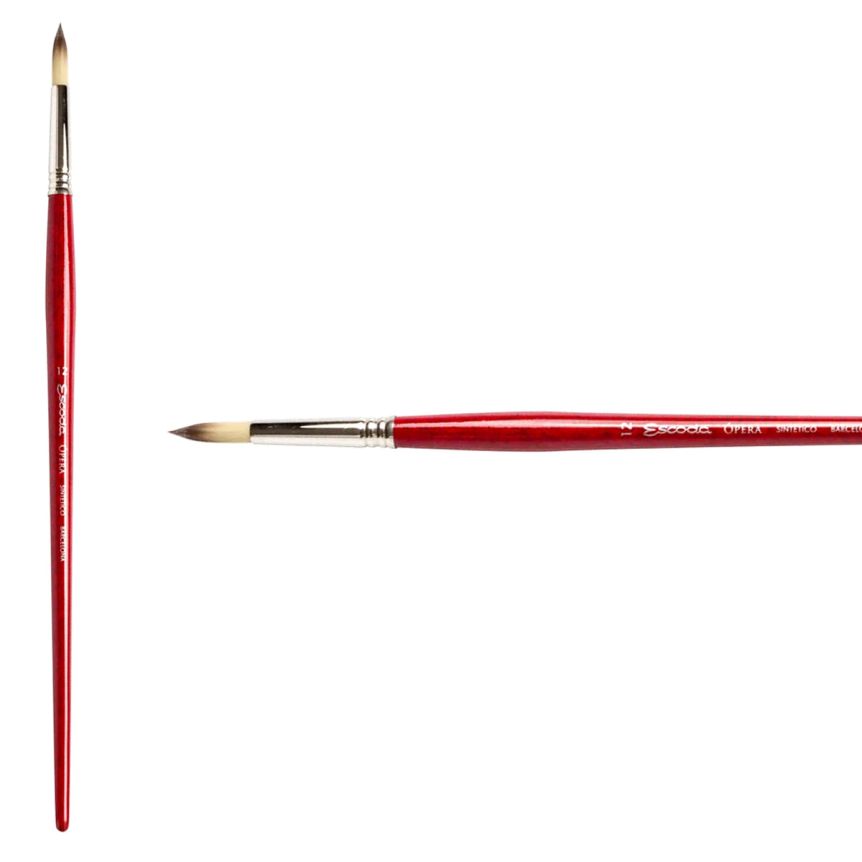Escoda Opera Synthetic Oil & Acrylic Brush 3075 Round #12