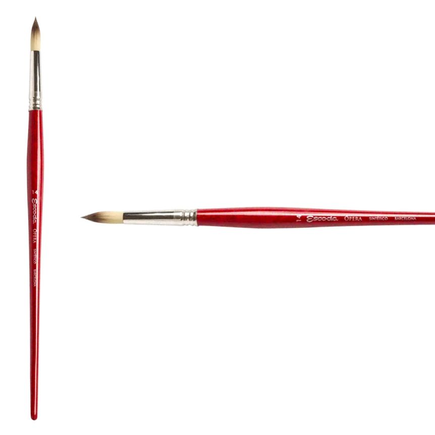 Escoda Opera Synthetic Oil & Acrylic Brush 3075 Round #14