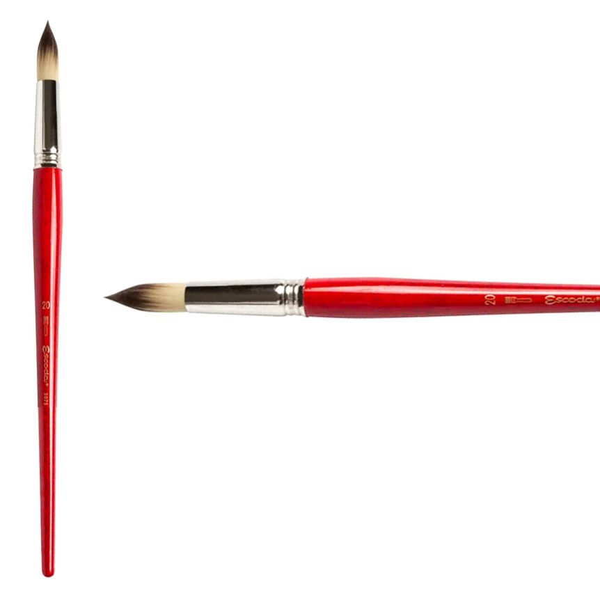 Escoda Opera Synthetic Oil & Acrylic Brush 3075 Round #20