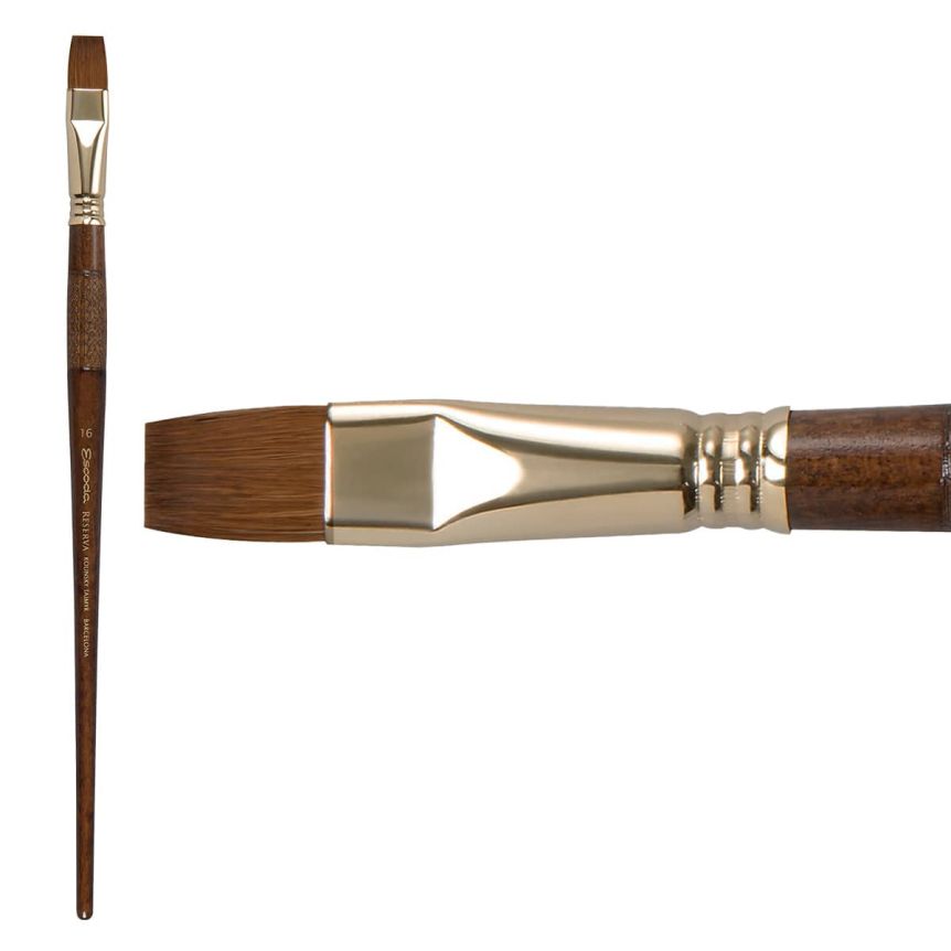 Escoda Reserva Kolinsky Tajmyr Sable Long Handle Brush 2920 Bright #16