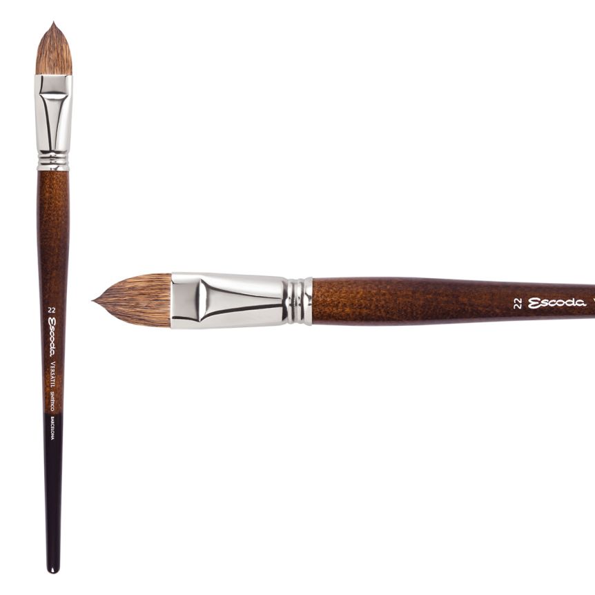 Escoda Versatil Synthetic Kolinsky Long Handle Brush Filbert #22