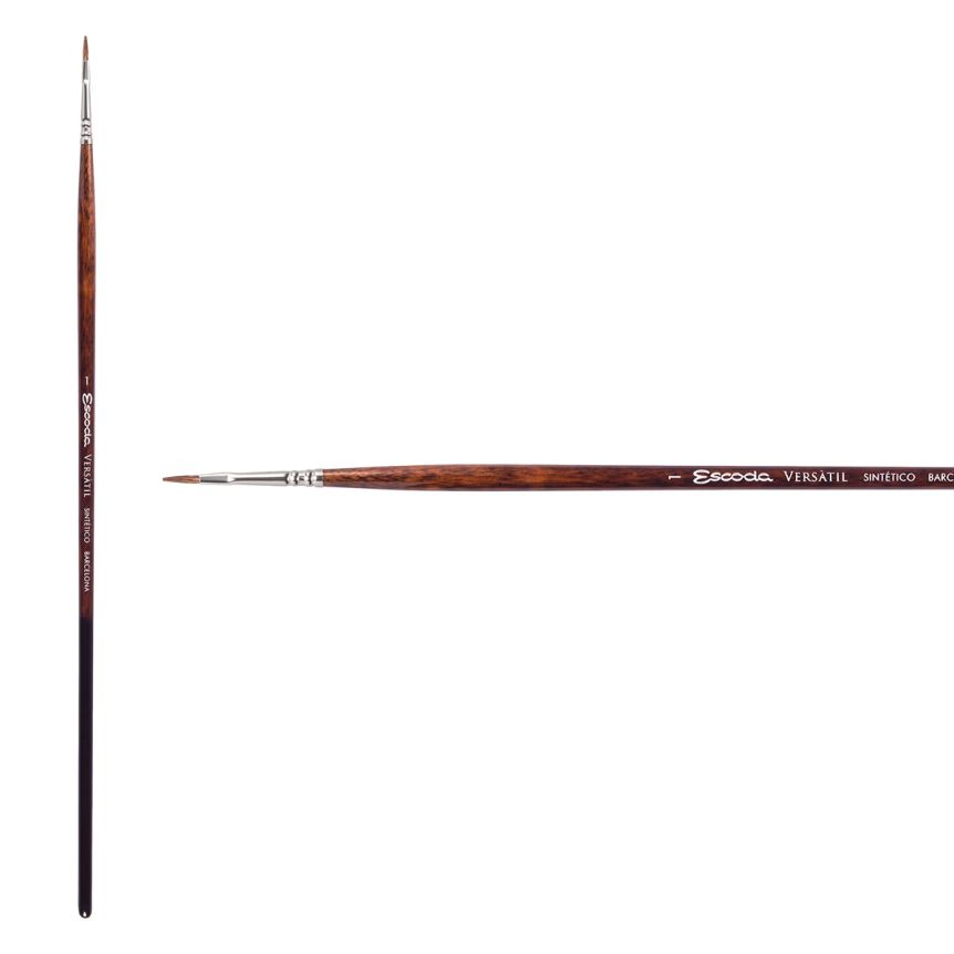 Escoda Versatil Synthetic Kolinsky Long Handle Brush Flat #1