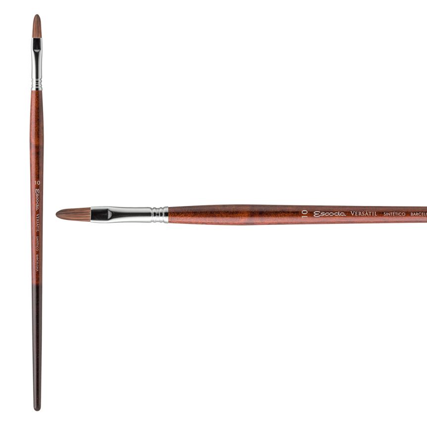 Escoda Versatil Synthetic Kolinsky Long Handle Brush Flat #10