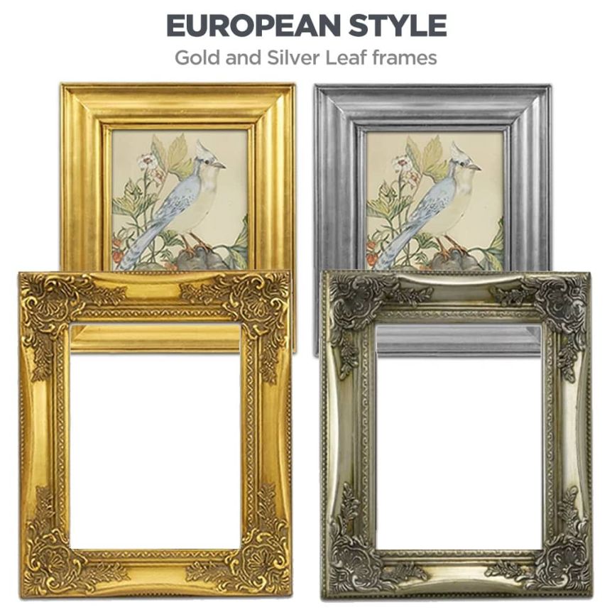 European Style Gold & Silver Leaf Frames