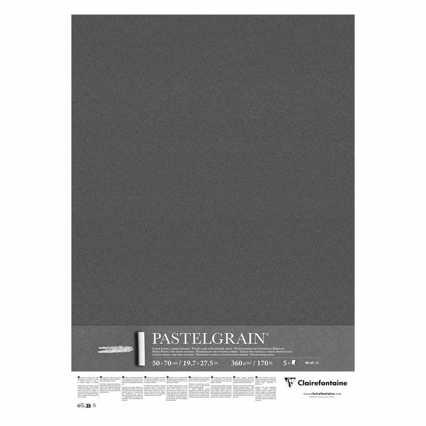 Pastelgrain Sheet - Charcoal, 50 x 70 cm (Pack of 5)
