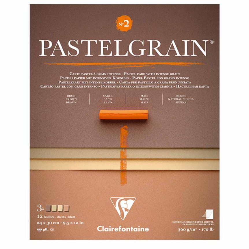 Pastelgrain Pad - Natural Shades, 24 x 30 cm (12 Sheets)