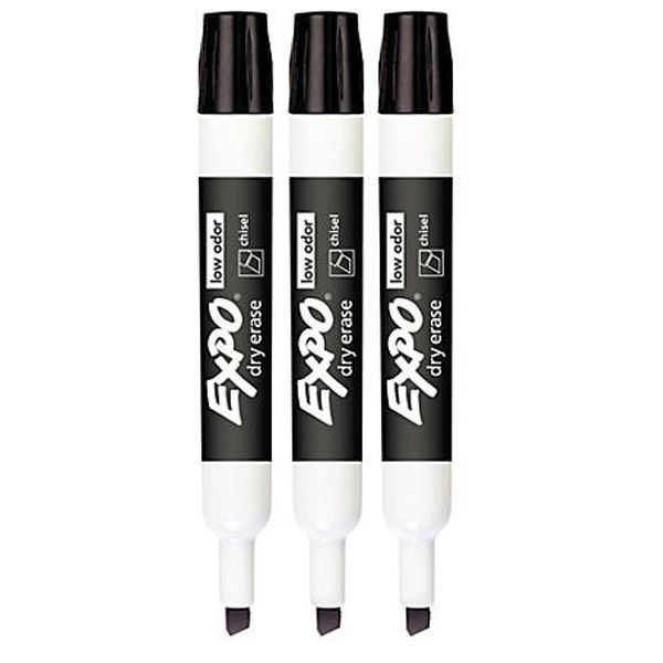 Expo Expo Dry Erase Marker 3-Pack - Black