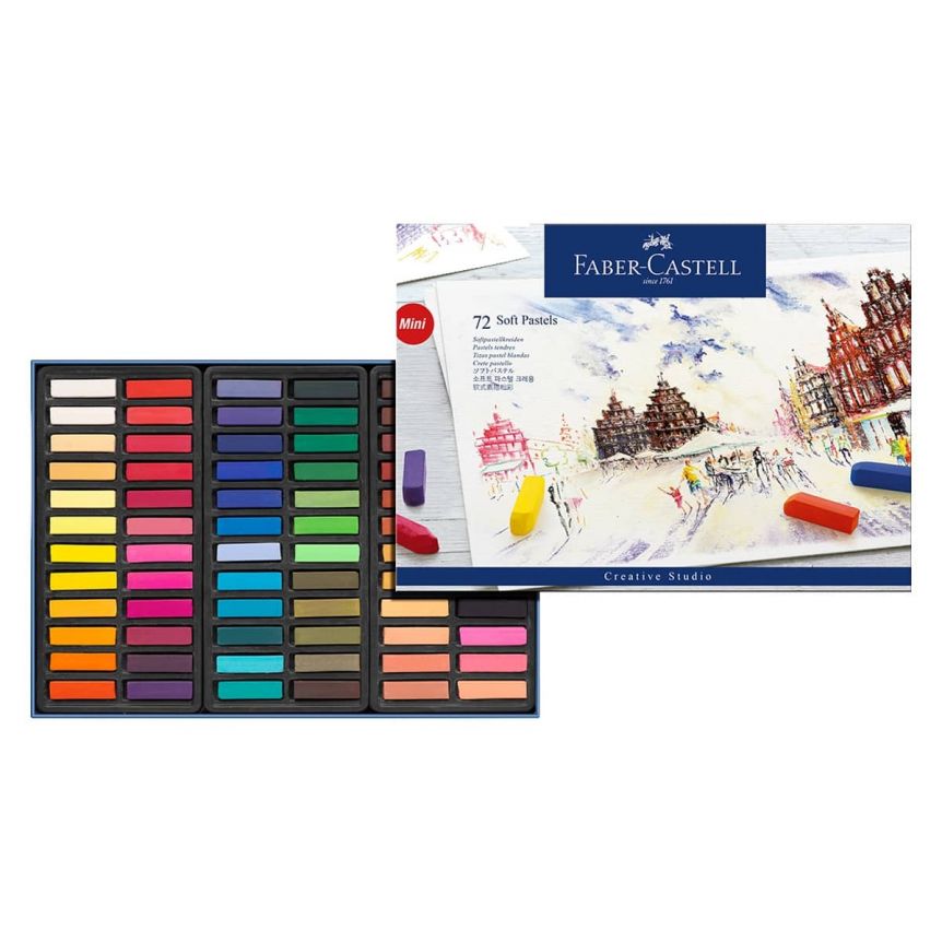 Faber-Castell Goldfaber Cardboard Box Set of 72 Half Sticks - Assorted