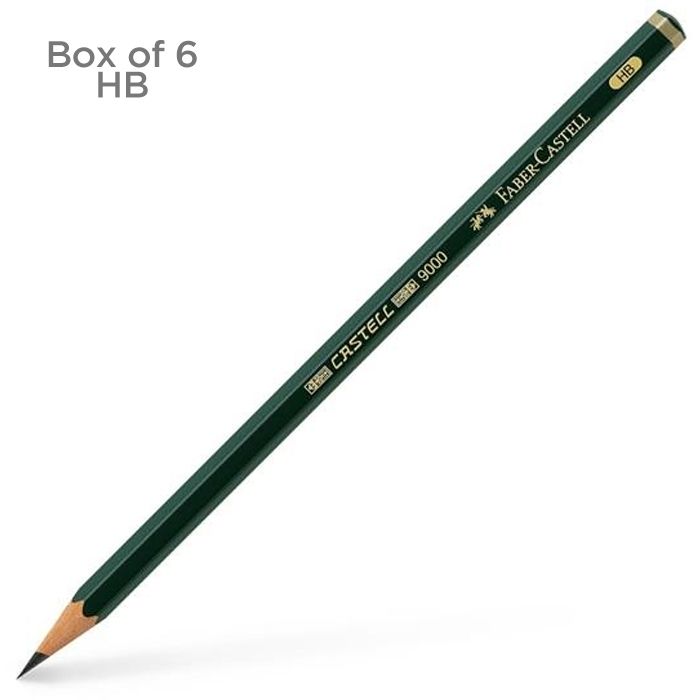 FaberCastell 9000 Jumbo Graphite Pencils HB (Box of 6) Jerry's Artarama