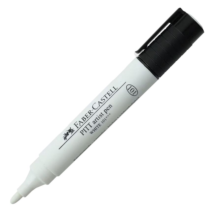 Faber-Castell Pitt Artist Brush Pen, No. 101 Big Bullet Nib  - White Opaque