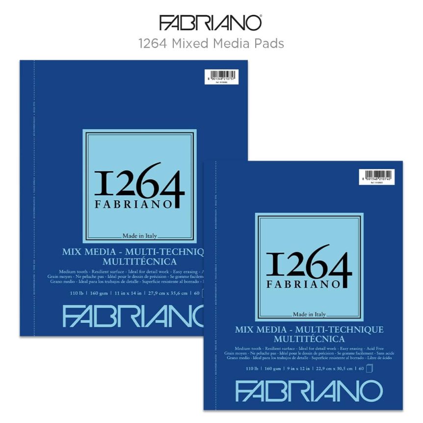 White 11 x 14 Fabriano 1264 Mixed Media Pad 