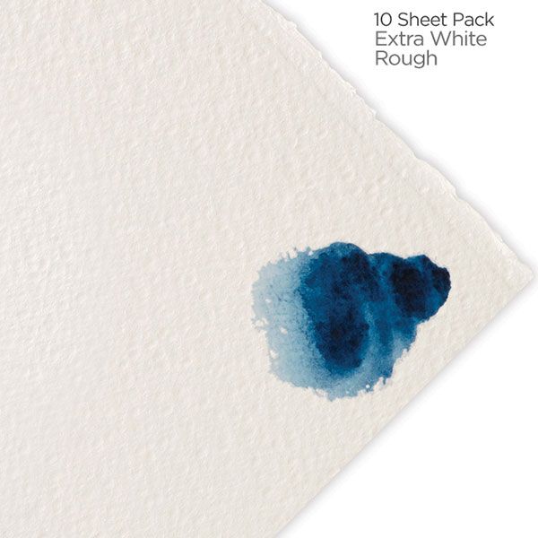 Watercolor Paper 300 lb. Rough 10-Pack 22x30" - Extra White