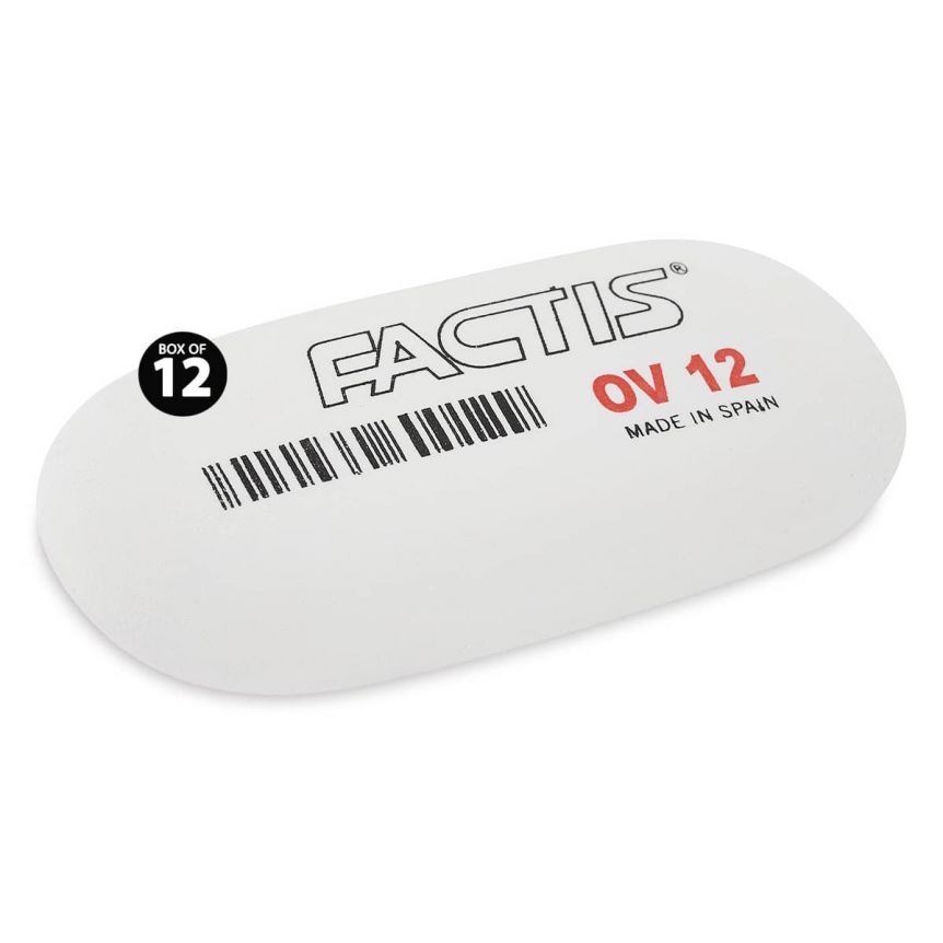 Factis OV 12 Oval Soap Eraser - Box of 12