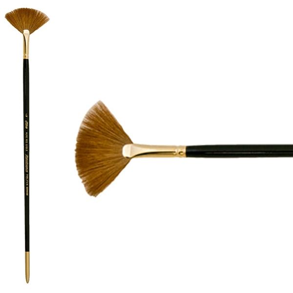 Renaissance Red Sable Brush Fan 4
