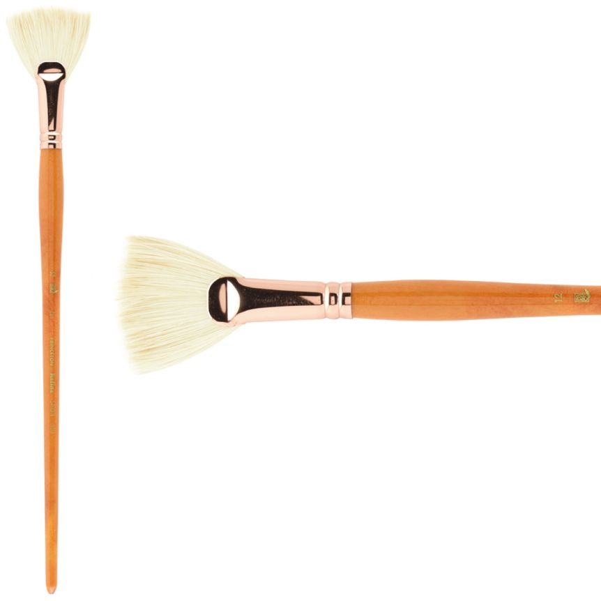 Princeton Refine Series 5400 Natural Bristle Brush - Fan, Long Handle, Size 12