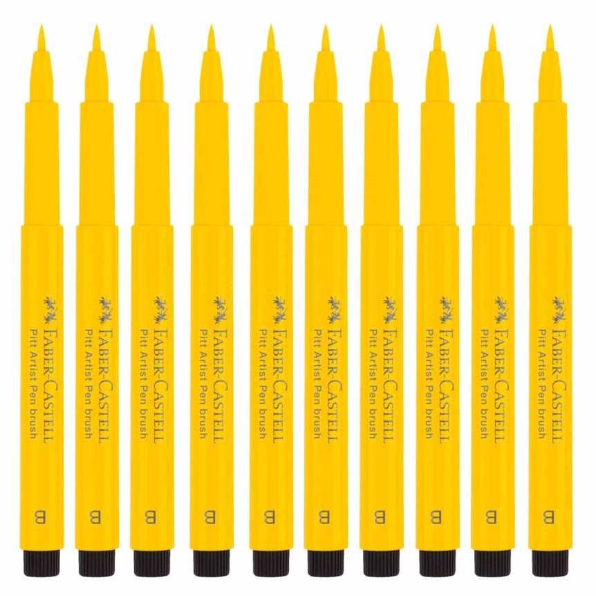 Faber-Castell Pitt Artist Brush Pen, 107 Cadmium Yellow (Box