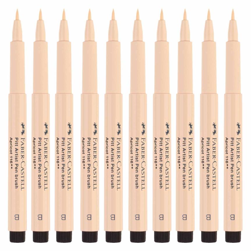 Faber-Castell Pitt Artist Brush Pen, No. 116 - Apricot (Box of 10) 