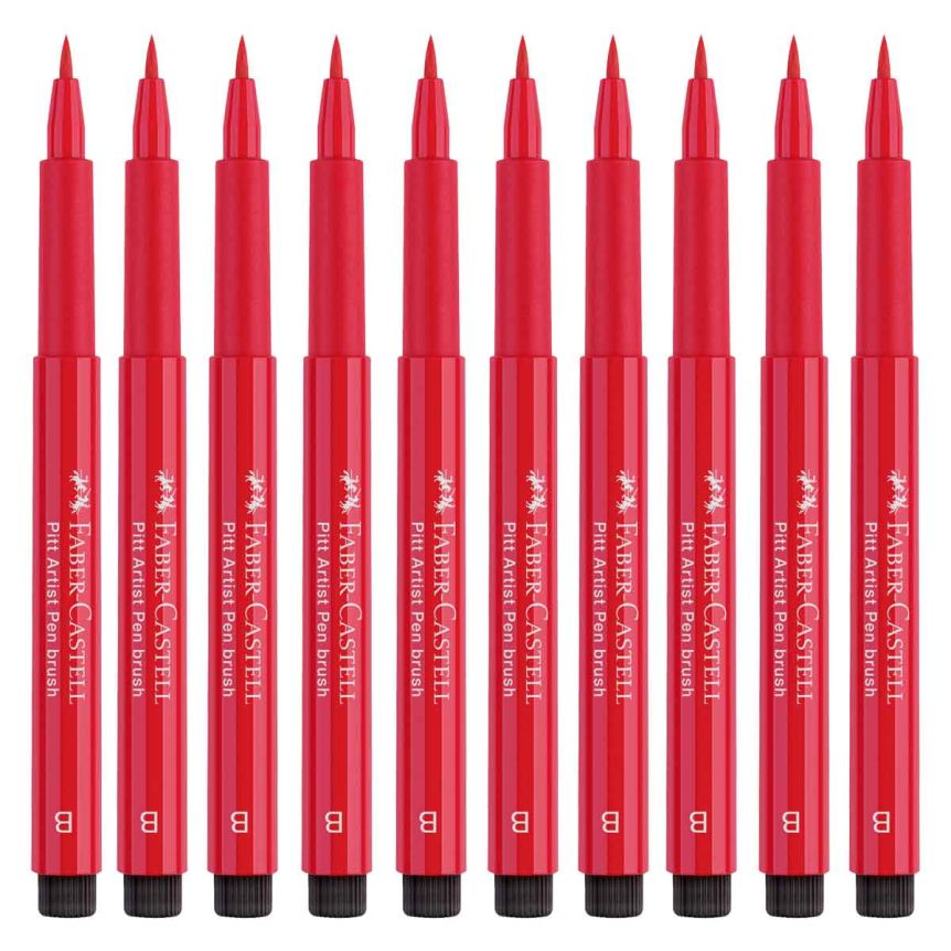 Faber-Castell Pitt Artist Brush Pen, No. 121 - Pale Geranium Lake (Box of 10)