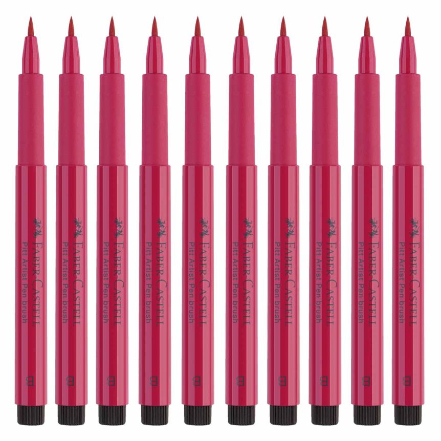 Faber-Castell Pitt Artist Brush Pen, No. 127 - Pink Carmine (Box of 10)