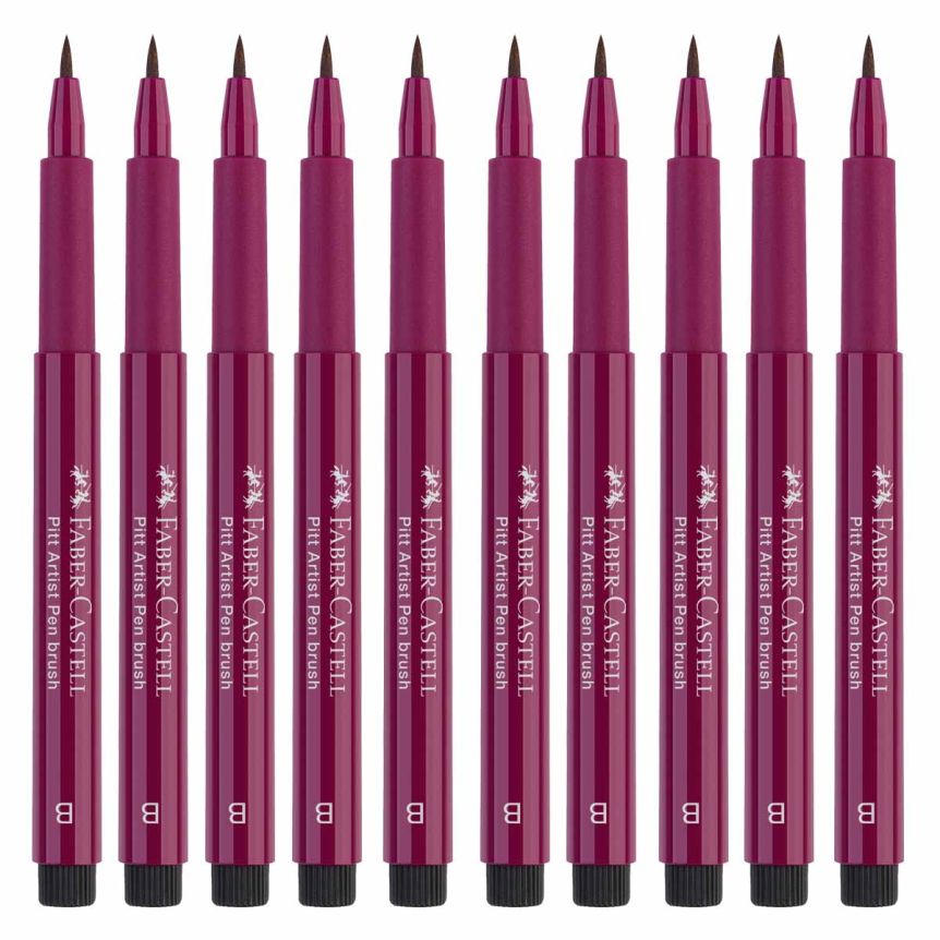 Faber-Castell Pitt Artist Brush Pen, No. 133 - Magenta (Box of 10) 