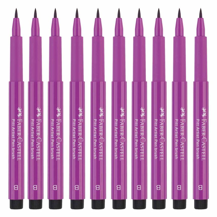 Faber-Castell Pitt Artist Brush Pen, No. 134 - Crimson (Box of 10)