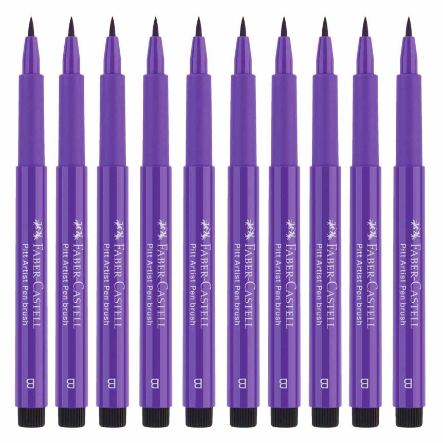 Faber-Castell Pitt Artist Brush Pen, No. 136 - Purple Violet (Box of 10)