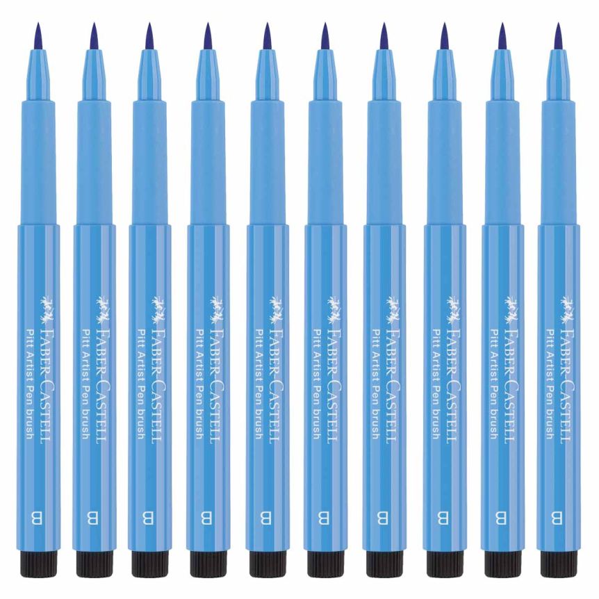 Faber-Castell Pitt Artist Brush Pen, No. 146 - Sky Blue (Box of 10)