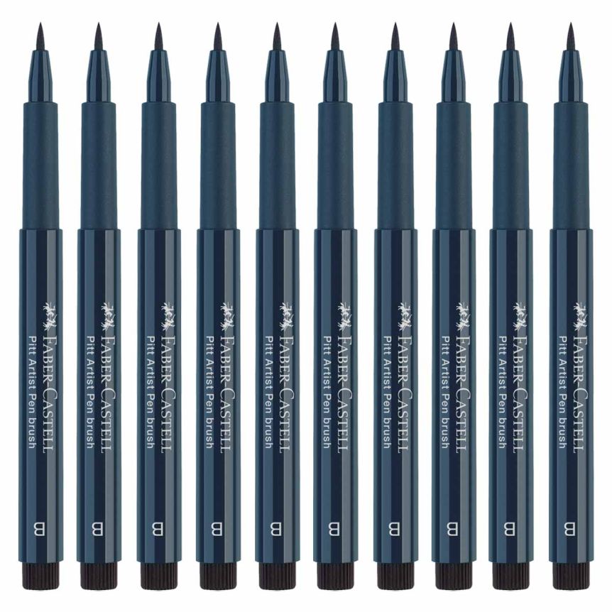 Faber-Castell Pitt Artist Brush Pen, No. 157 - Dark Indigo (Box of 10)