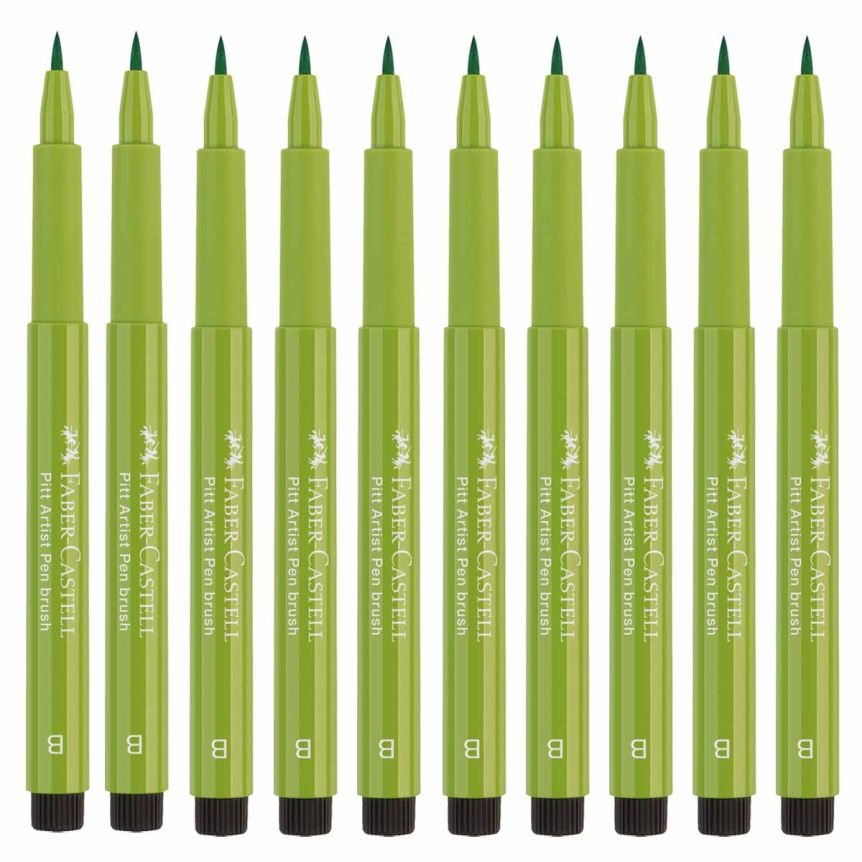 Faber-Castell Pitt Artist Brush Pen, No. 170 - May Green (Box of 10)