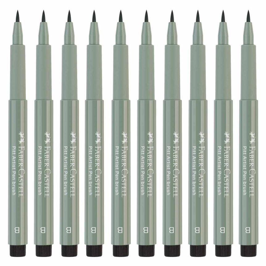 Faber-Castell Pitt Artist Brush Pen, No. 172 - Earth Green (Box of 10)