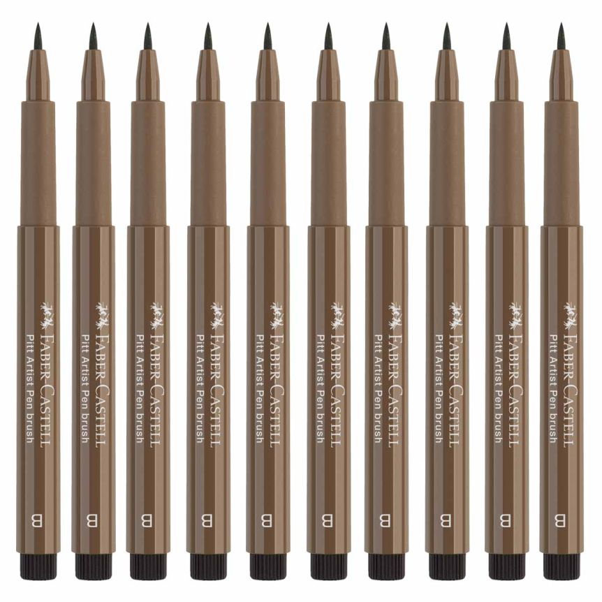 Faber-Castell Pitt Artist Brush Pen, No. 178 - Nougat (Box of 10)