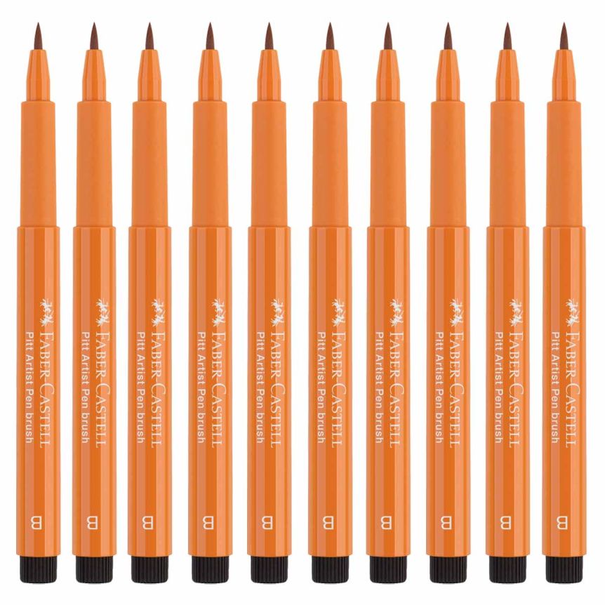 Faber-Castell Pitt Artist Brush Pen, No. 186 - Terracotta (Box of 10)