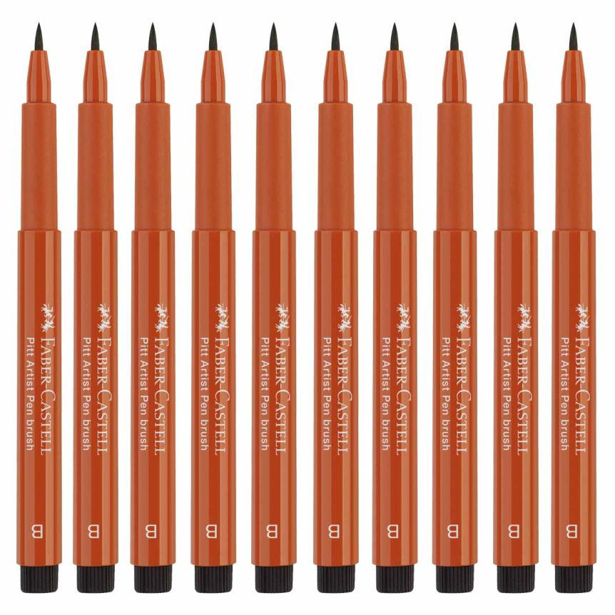 Faber-Castell Pitt Artist Brush Pen, No. 188 - Sanguine (Box of 10)
