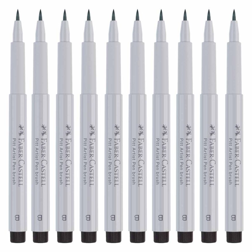 Faber-Castell Pitt Artist Brush Pen, 230 Cold Grey I (Box of