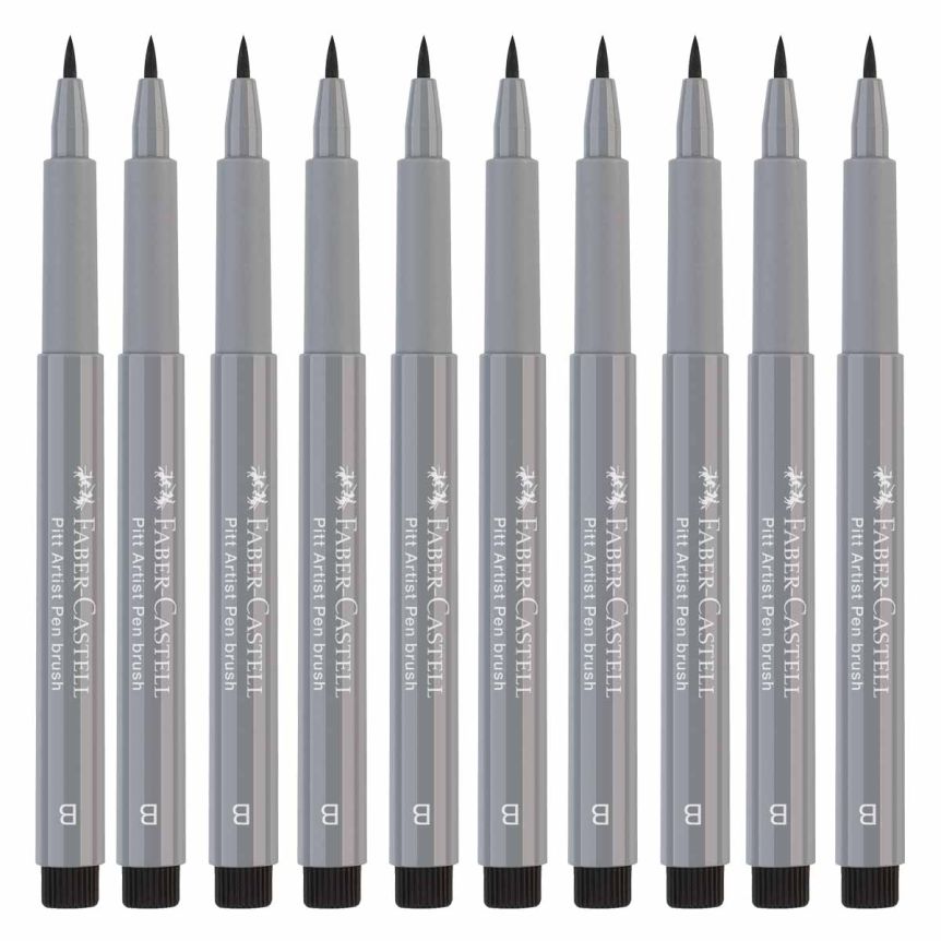Faber-Castell Pitt Artist Brush Pen, No. 232 - Cold Grey 3 (Box of 10)