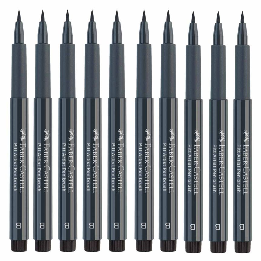 Faber-Castell Pitt Artist Brush Pen, 235 Cold Grey (Box of