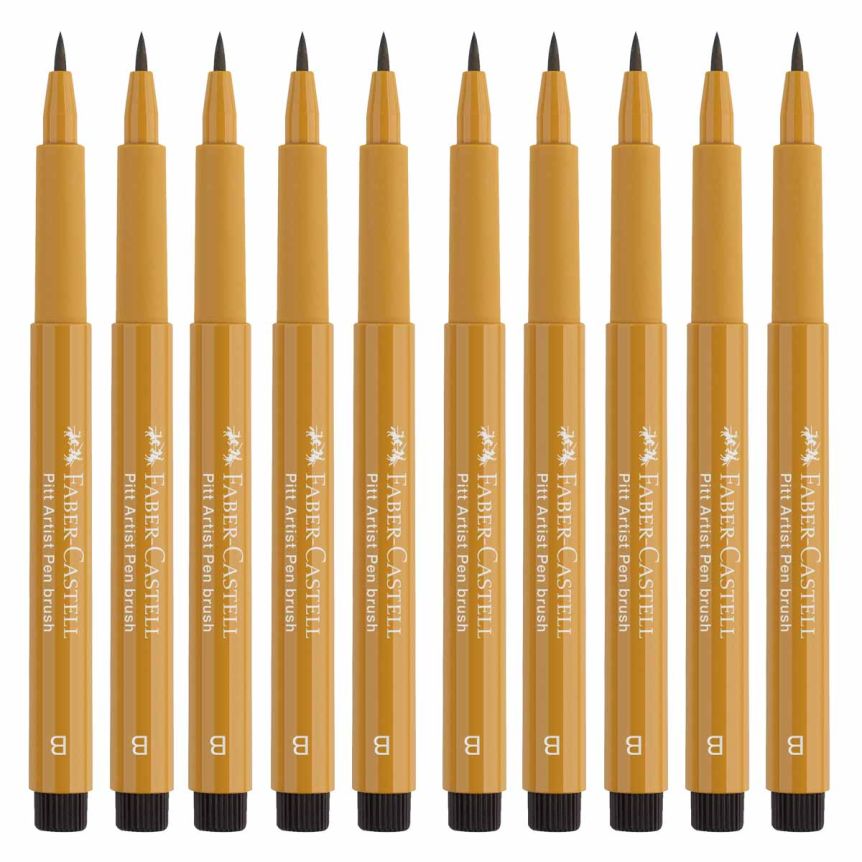 Faber-Castell Pitt Artist Brush Pen, No. 268 - Green Gold (Box of 10)